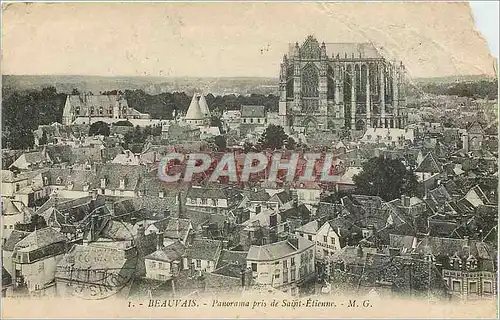 Cartes postales Beauvais Panorama pris de Saint Etienne