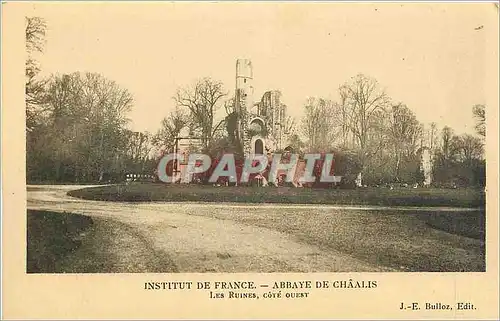 Ansichtskarte AK Institut de france Abbaye de  Chaalis Les ruines cote ouest