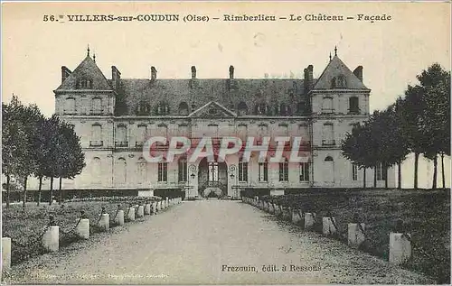 Cartes postales Villers sur Coudun Oise Rimberlieu Le Chateau Fa�ade