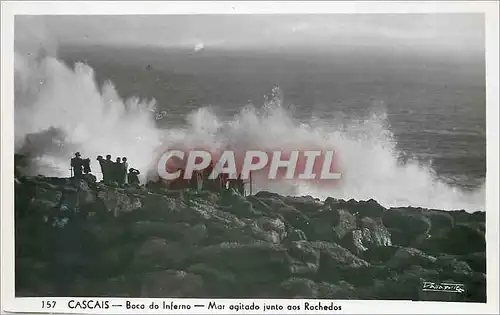 Cartes postales Cascais boca do inferno Mar agitado junto aas Rachdoa