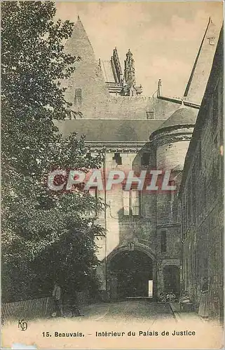 Cartes postales beauvais interieur du palais de justice