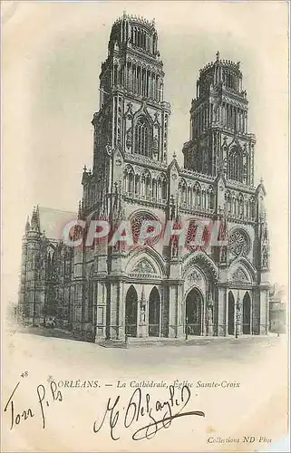 Ansichtskarte AK Orleans La Cathedrale Eglise Saint Croix