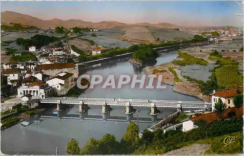 Cartes postales moderne Behiobie Frontiere franco espagnole Le pont international et l'ile des faisans