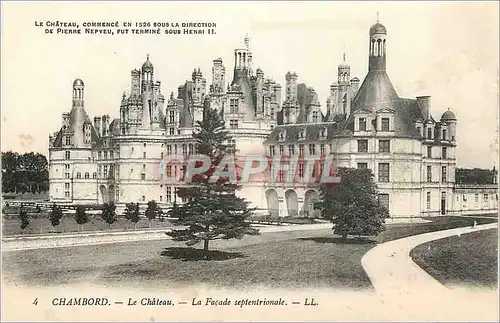 Ansichtskarte AK Chambord Le Chateau fa�ade septentrionale