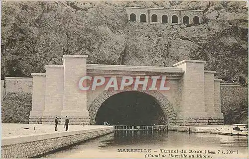 Cartes postales Marseille Tunnel du Rove long 7k200m Canal de Marseille au Rhone