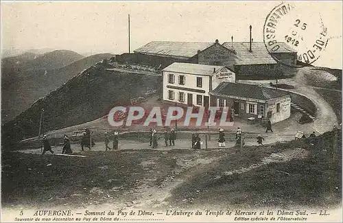 Ansichtskarte AK Auvergne Sommet du Puy de Dome L'Auberge du Temple de Mercure et les Domes Sud