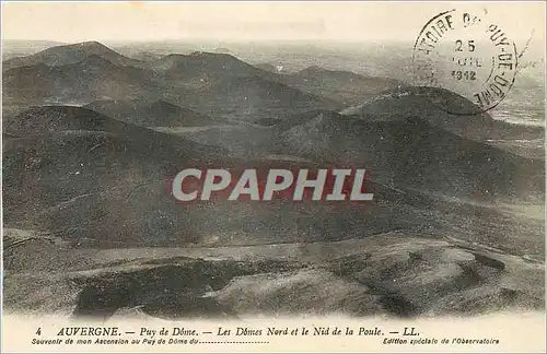 Cartes postales Auvergne Puy de Dome Les Domes Nord et le Nid de la Poule