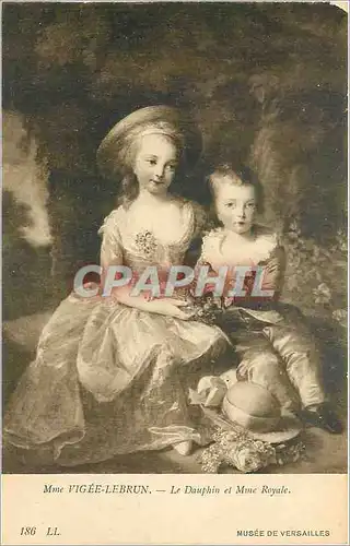 Cartes postales Mme Vigee lebrun Le Dauphin et mme Royale Musee de versaille