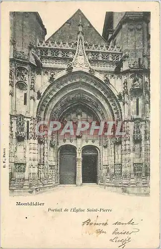 Ansichtskarte AK Montdidier Portail de l'Eglise Saint Pierre