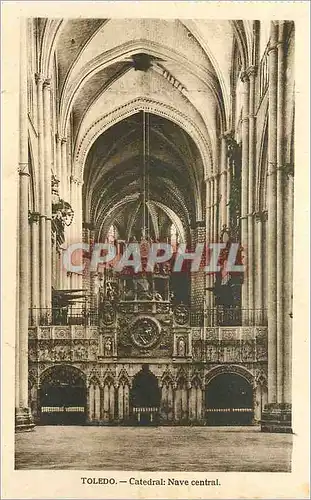 Cartes postales Toledo catedral Nave Central