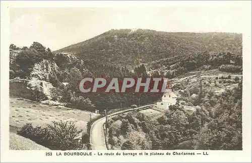 Cartes postales La bourboule la route du barrage et le plateau de Chalannes