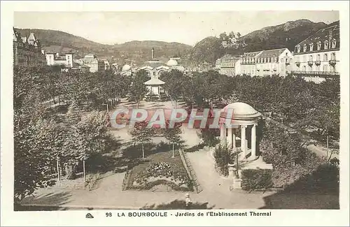 Cartes postales La bourboule Jardins de l'tablissement Thermal