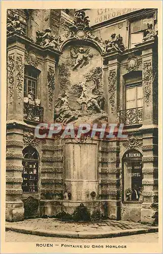 Cartes postales Rouen fontainebleau du gros Horloge