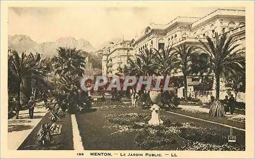 Cartes postales Menton le jardin public