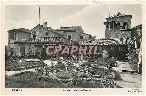 Cartes postales Toledo Jardin y  casa del Greco