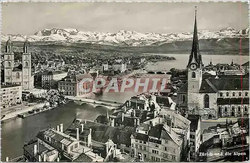 Cartes postales Zurich and die Alpen