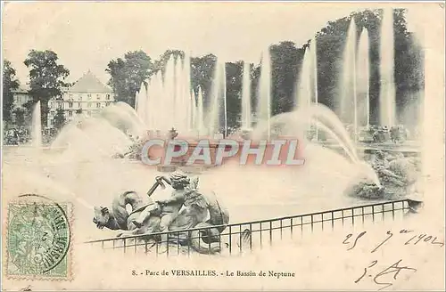 Cartes postales Parc de Versailles le bassin de neptune