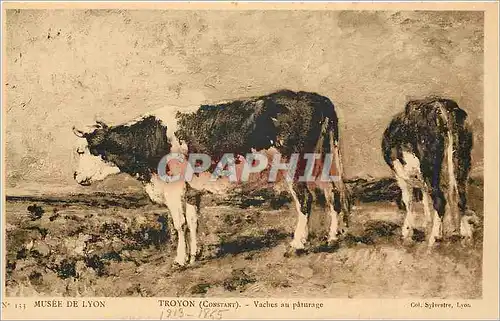 Cartes postales Troyoagen Constant Vache au patur