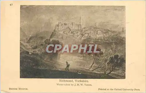 Cartes postales Richmond Yorkshire ater colour by JMW turner