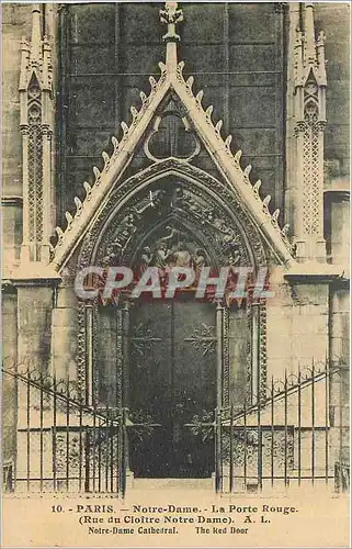 Cartes postales Paris Notre Dame La porte Rouge Rue du cloture Notre dame