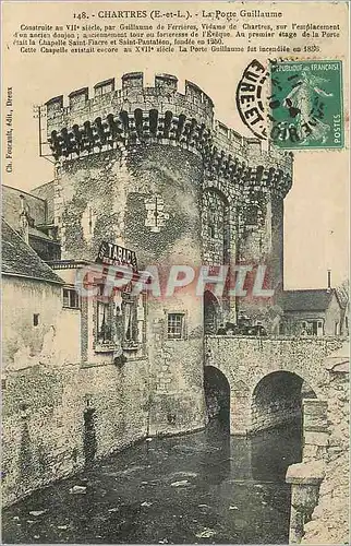 Cartes postales Chartres E et L La porte Guillaume Tabac