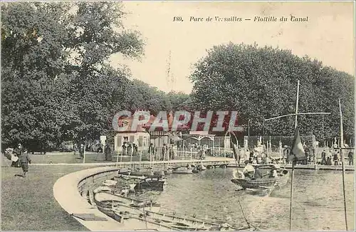 Cartes postales Parc de Versailles Flottille du canal Bateaux