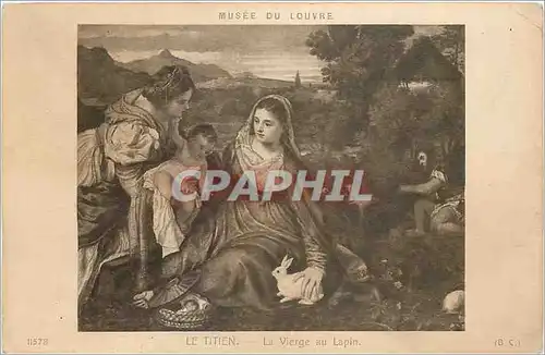 Cartes postales Musee de Louvre le Titien l vierge au lapin