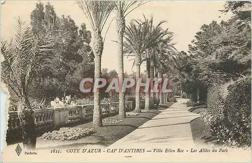 Cartes postales Cote d' Azur cap d'Antibes Villa Eile Roc Les Allees du Parc