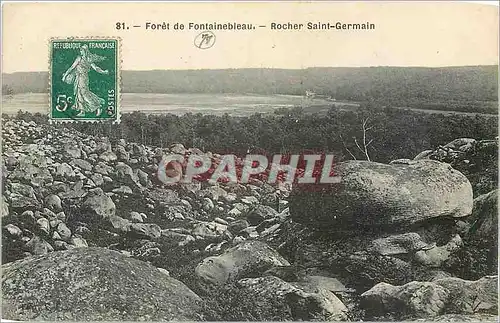 Cartes postales Foret de fontainebleau Rocher Siant Germain