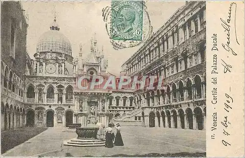 Cartes postales Venezia Cortile del palzzo Ducale