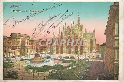 Cartes postales Milano Plaza del Duomo