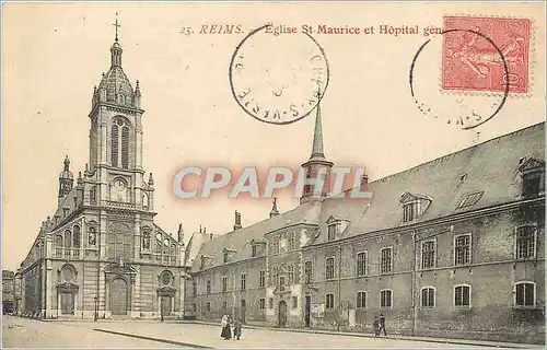 Ansichtskarte AK Reims Eglise St Murice et Hopital general