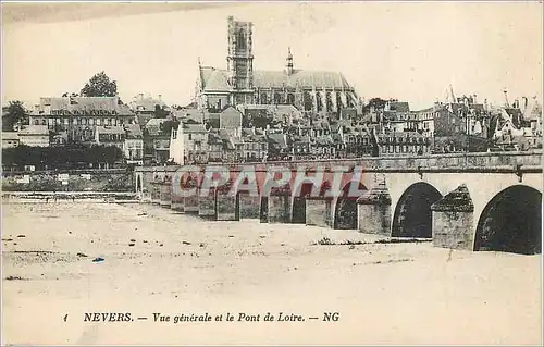 Cartes postales nevers Vue generale et le pont de Loire