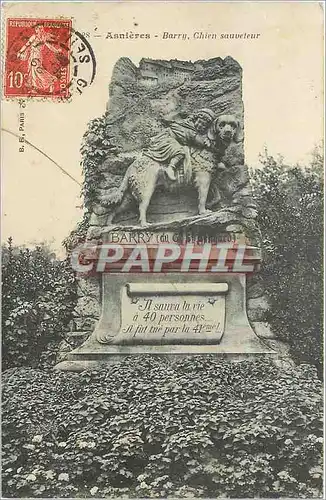 Cartes postales Asnieres Bary Chien sauveteur