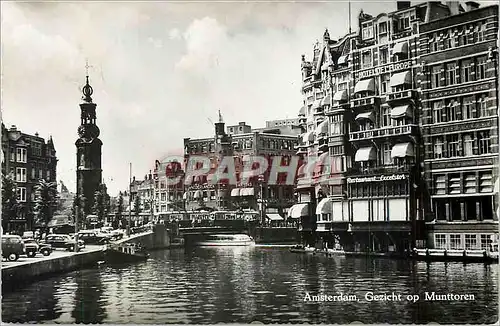Cartes postales moderne Amsterdam Gezicht op Munttoren