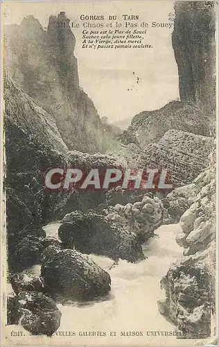 Cartes postales Le Chaos et le Pas de Soucy Gorges du Tarn