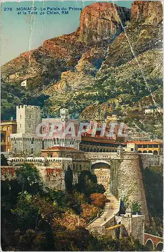 Cartes postales Monaco Palais du Prince et la tete de chien