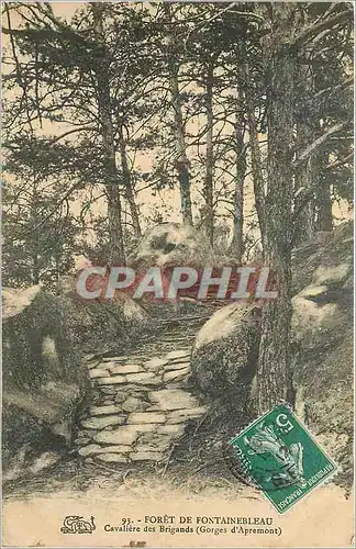 Ansichtskarte AK Foret de Fontainebleau Cavaliere des brigands gorges d'Apremont