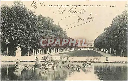 Ansichtskarte AK Parc de Versailles Perspective du Tapis vert et du palais