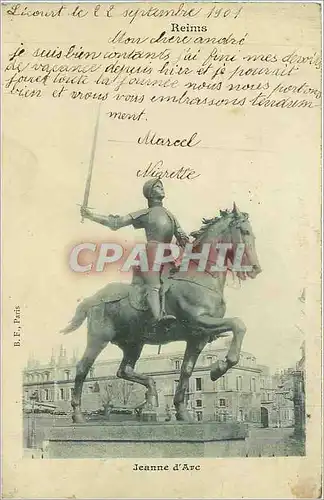 Cartes postales Reims Jeanne d'Arc