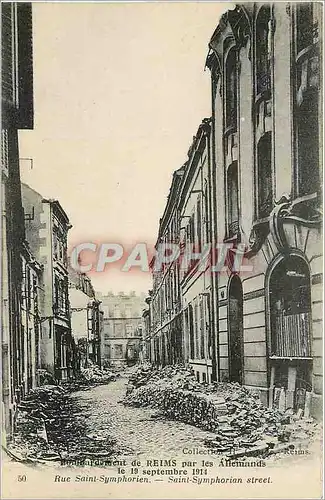 Cartes postales Bombardement de reims par les Allemand le 19 septembre 1914