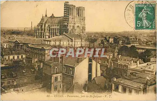 Ansichtskarte AK Reims Panorma pris de St Jacques