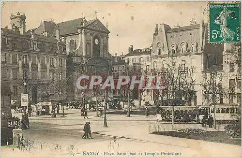 Cartes postales nancy Place Saint Jean et Temple protestant