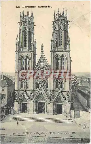 Cartes postales Nancy Facde de l'Eglise Saint Leon IX