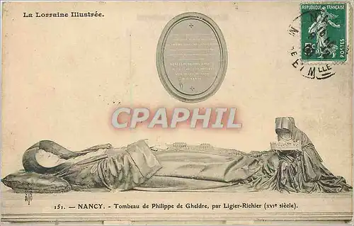Cartes postales Nancy Tombeau de Philippe de Gheldre par Ligier rivhier XVI e s
