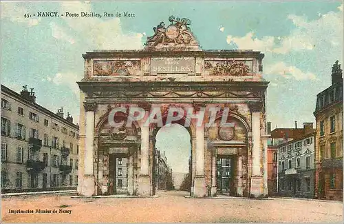 Cartes postales Nancy Porte Desilles rue de Metz