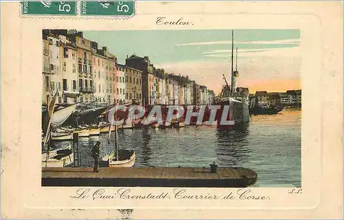 Ansichtskarte AK Toulon Quai Cronstadt Courrier de Corse Bateau