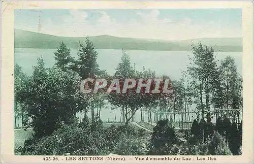 Cartes postales Les Settons Nievre Vue d'ensemble du Lac Les Iles