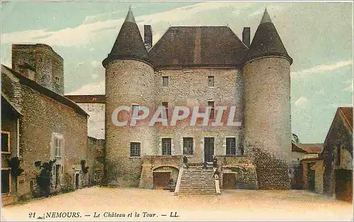 Ansichtskarte AK Nemours le chateau et la tour