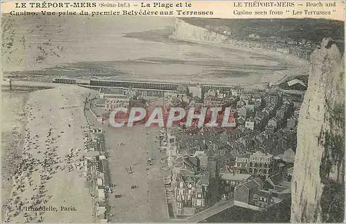 Ansichtskarte AK Le treport mers Seine Inf la plage et le csino vue prise du premier Belvedere aux terrasses